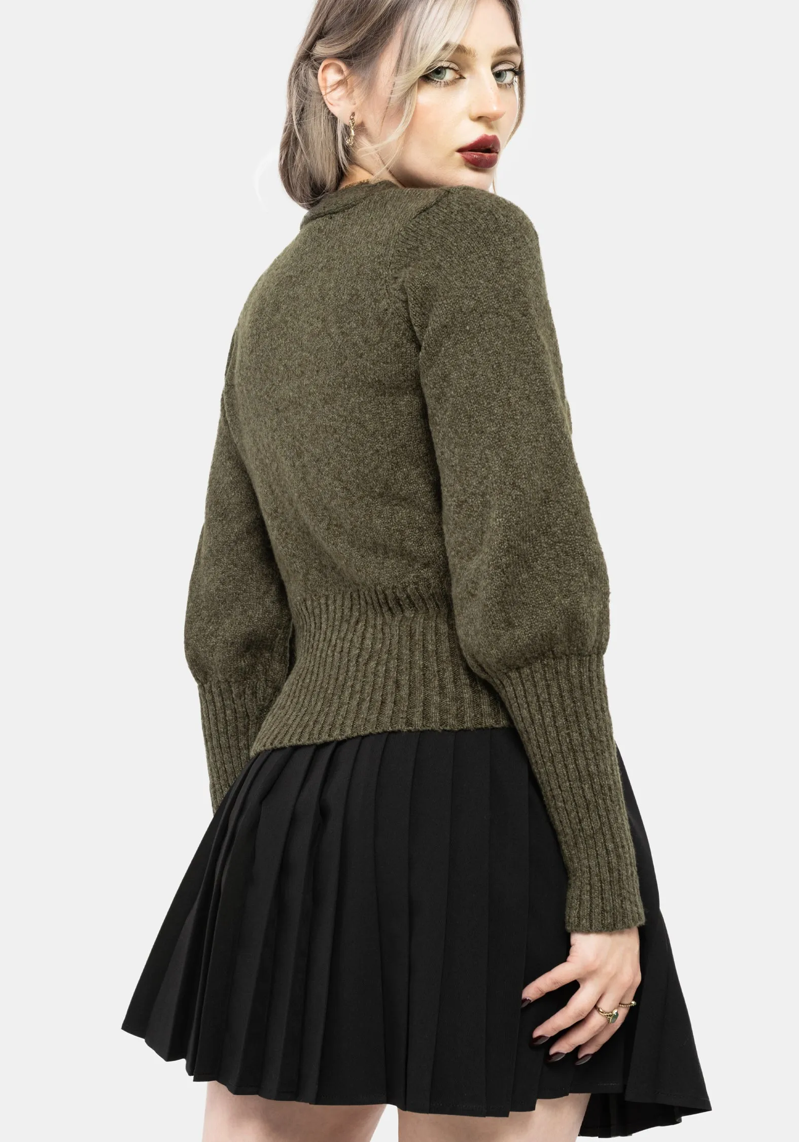 Serpent Snake Embroidered Knit Cardigan sold by Disturbia product image thumbnail 3