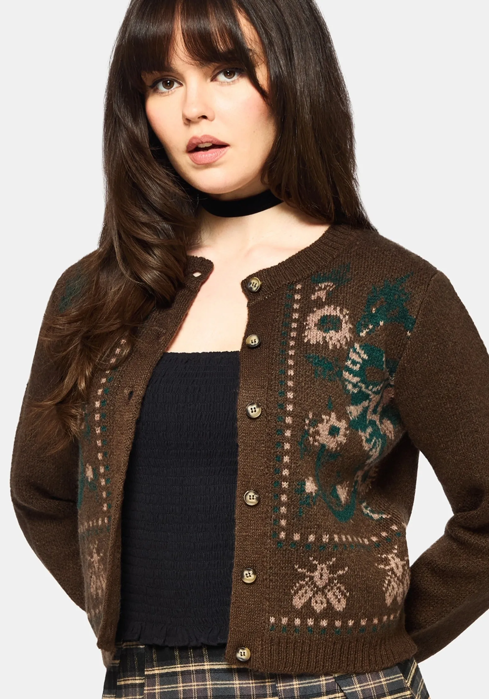 Aura Dragon Jacquard Knit Cardigan sold by Disturbia product image thumbnail 5