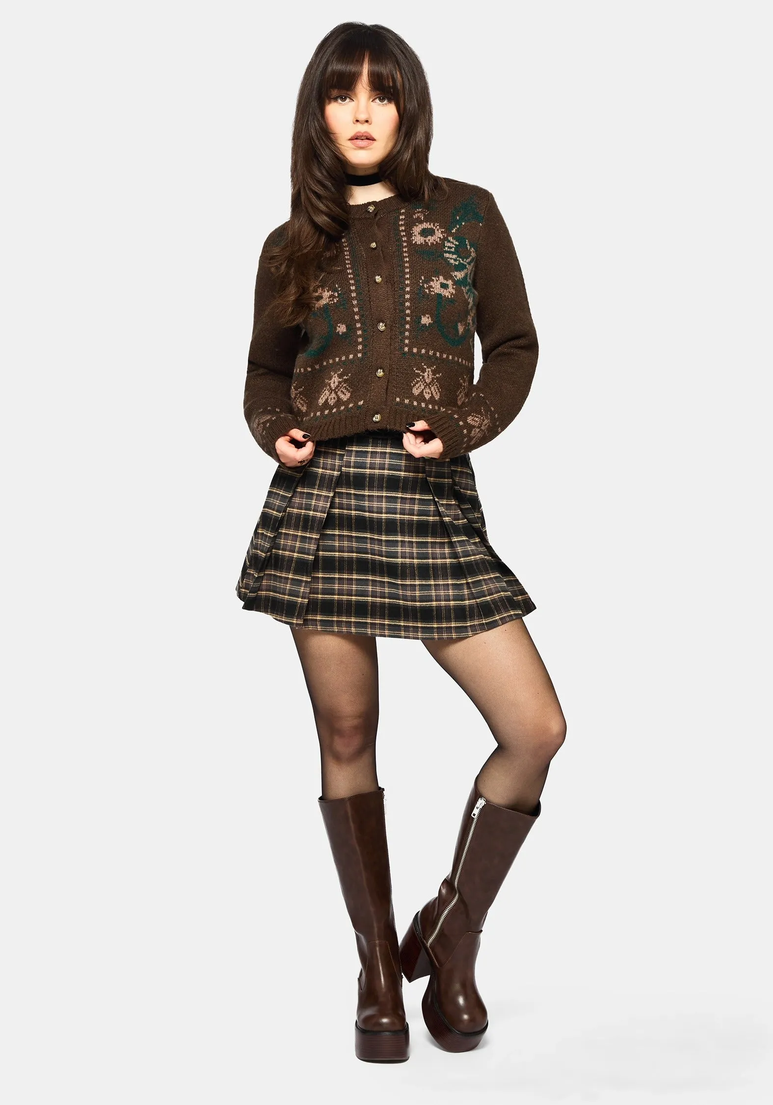 Aura Dragon Jacquard Knit Cardigan sold by Disturbia product image thumbnail 4