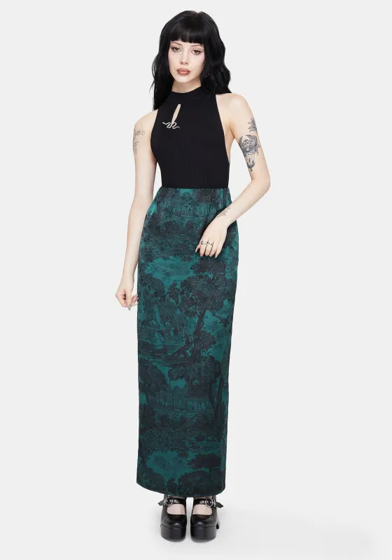 Solara Toile Print Maxi Skirt sold by Disturbia