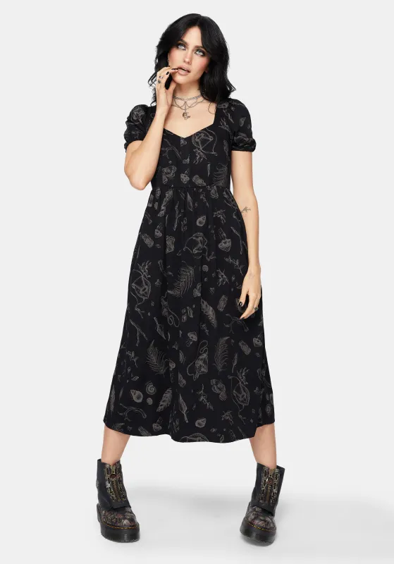Helena Highland Foraging Button Up Midi Dress sold by Disturbia