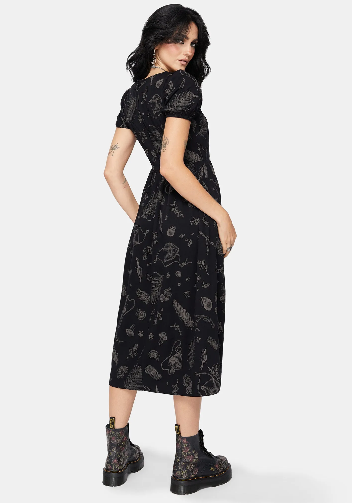 Helena Highland Foraging Button Up Midi Dress sold by Disturbia product image thumbnail 3