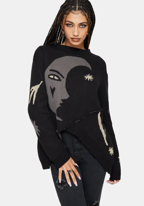 Vesper Cotton Asymmetric Knit Jumper sold by Disturbia
