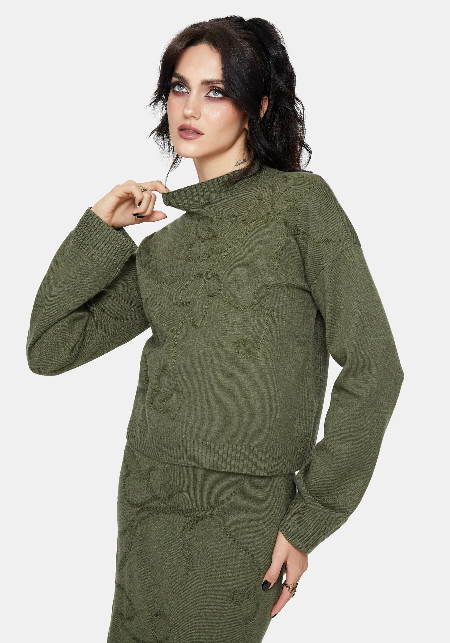 Elixir Branch Detail Knit Jumper sold by Disturbia product image thumbnail 4