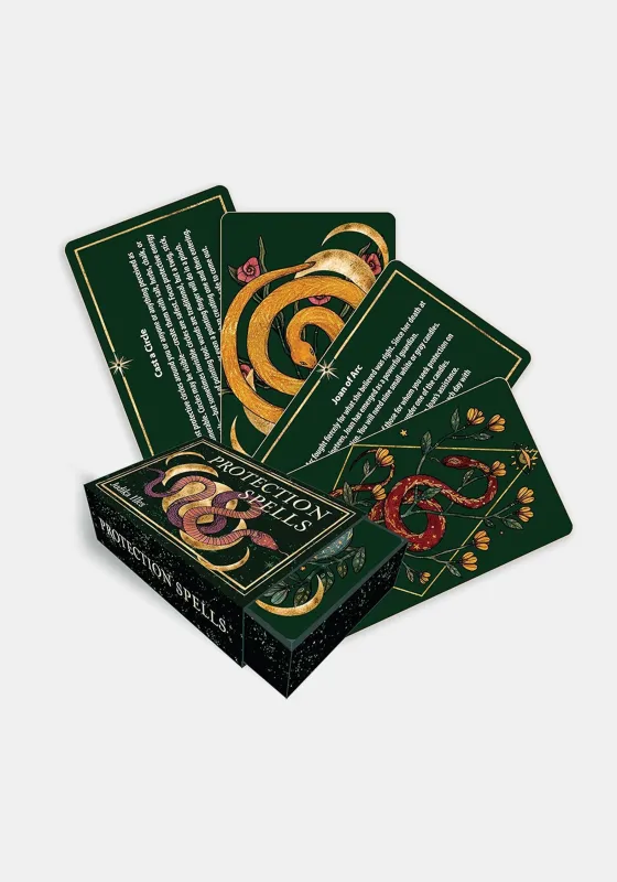 Protection Spells: 36 Cards for Magical Self-Defense (36 Full-Color Cards) sold by Disturbia