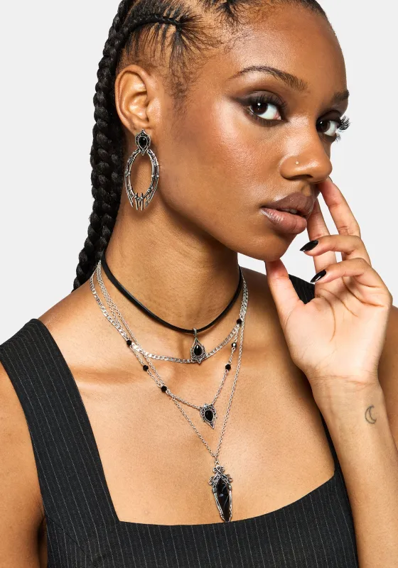 Gothique Stone Layered Necklace sold by Disturbia
