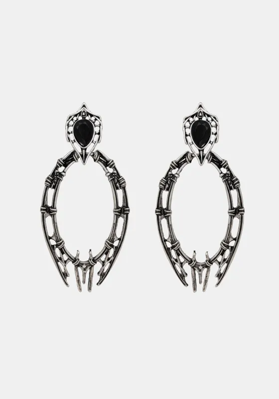 Gothique Stone Drop Earrings sold by Disturbia