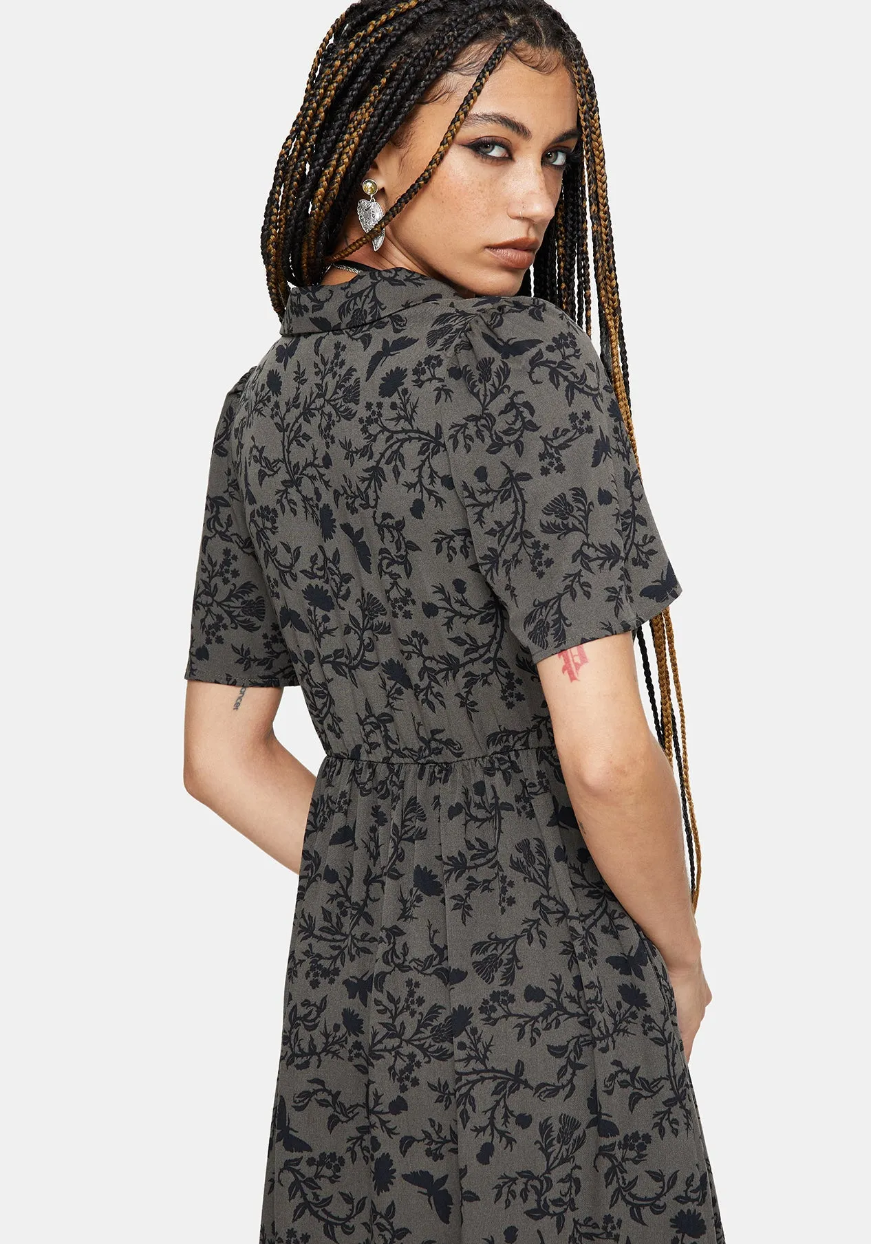 Morgana Midi Shirt Dress - Green sold by Disturbia product image thumbnail 5