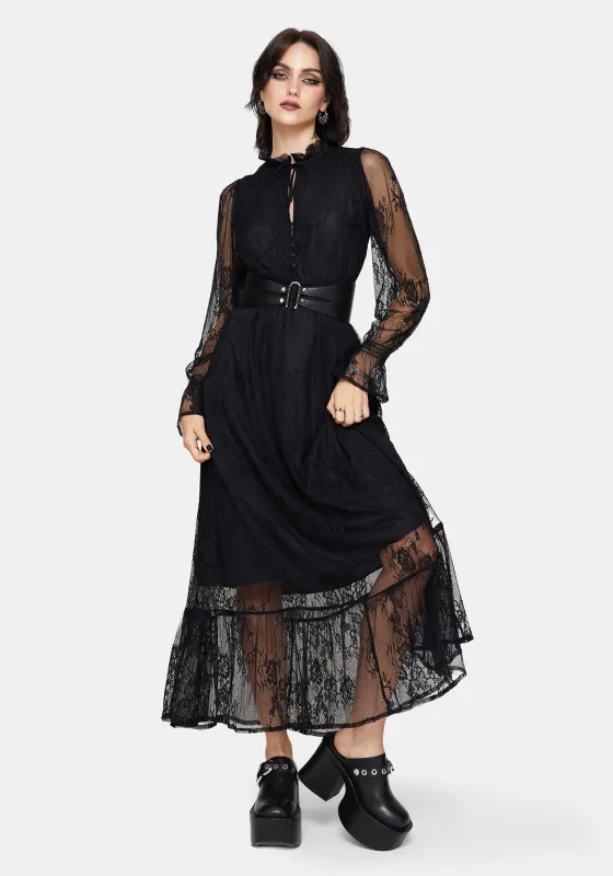 Bertha Lace Tiered Long Sleeve Maxi Dress sold by Disturbia