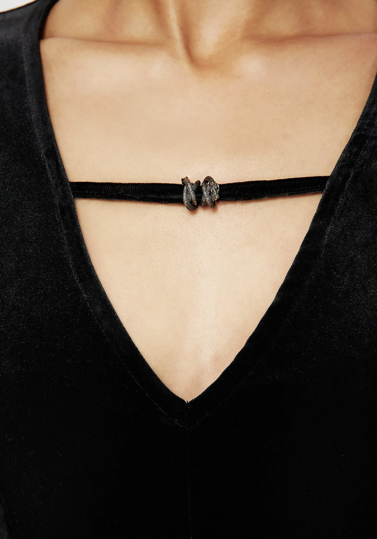 Venin Snake Charm Velour Bodysuit sold by Disturbia product image thumbnail 2