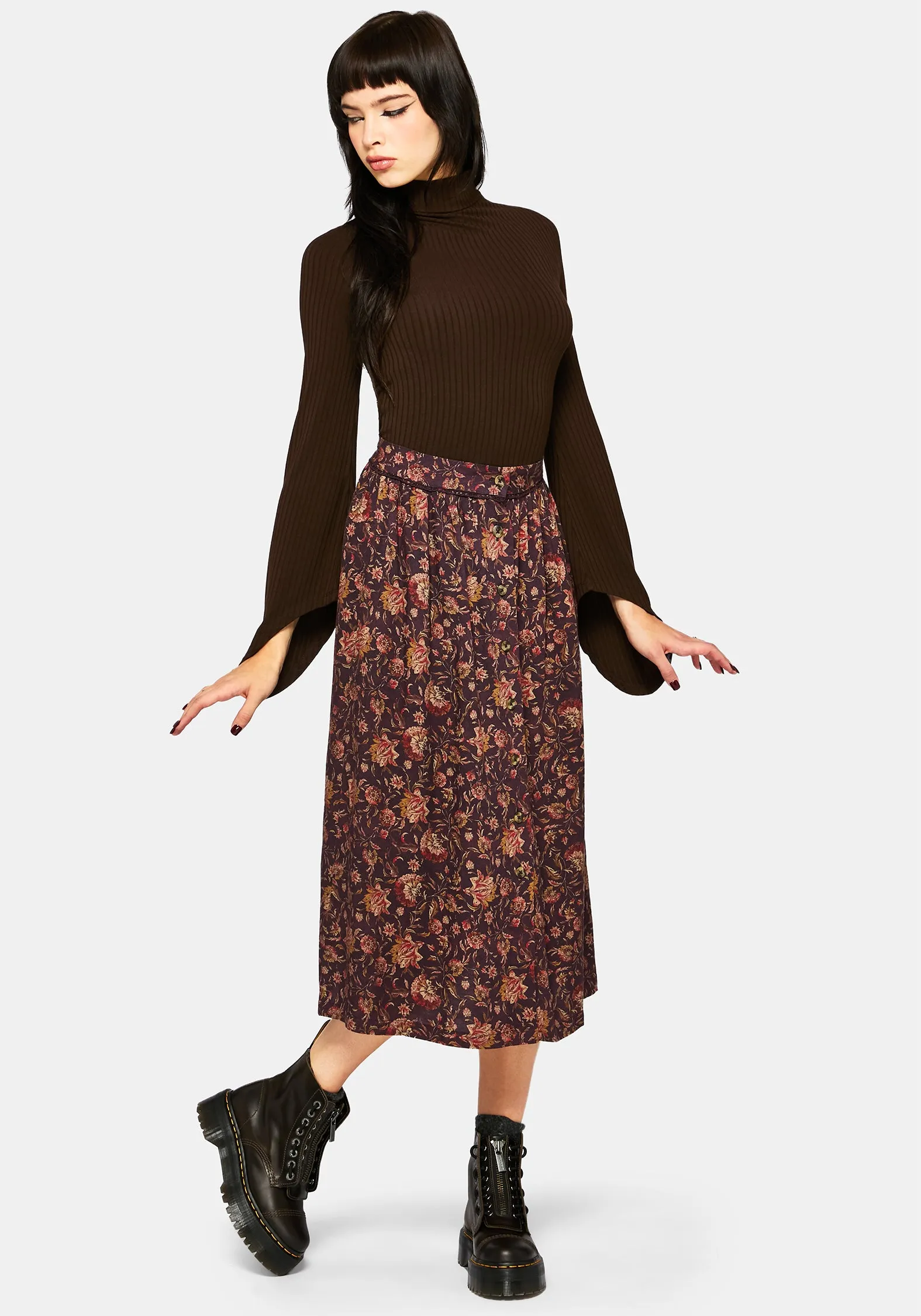 Amata Flared Sleeve Top - Brown sold by Disturbia product image thumbnail 4