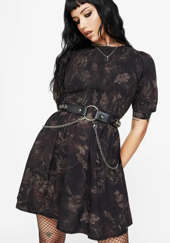 Ashmire Woodland Moth Shirt Mini Dress sold by Disturbia
