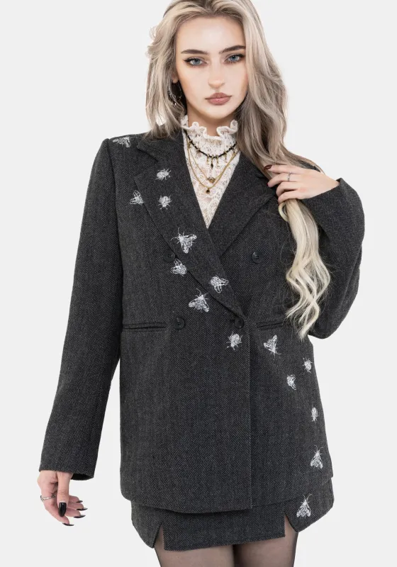 Chrysina Beetle Sequin Embellished Relaxed Blazer sold by Disturbia