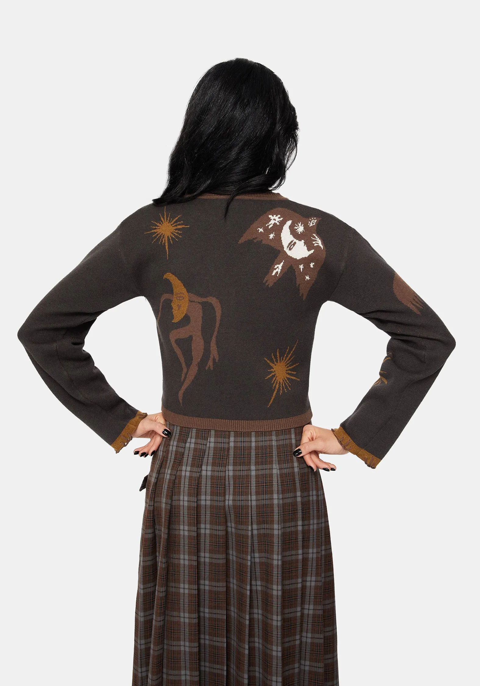 Starfall Moon Jacquard Knit Cardigan sold by Disturbia product image thumbnail 5