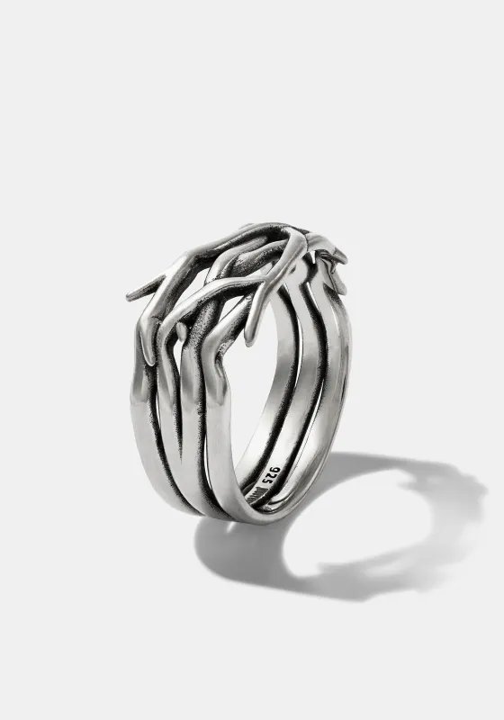 Rosethorn Sterling Silver Band - 9mm sold by Disturbia