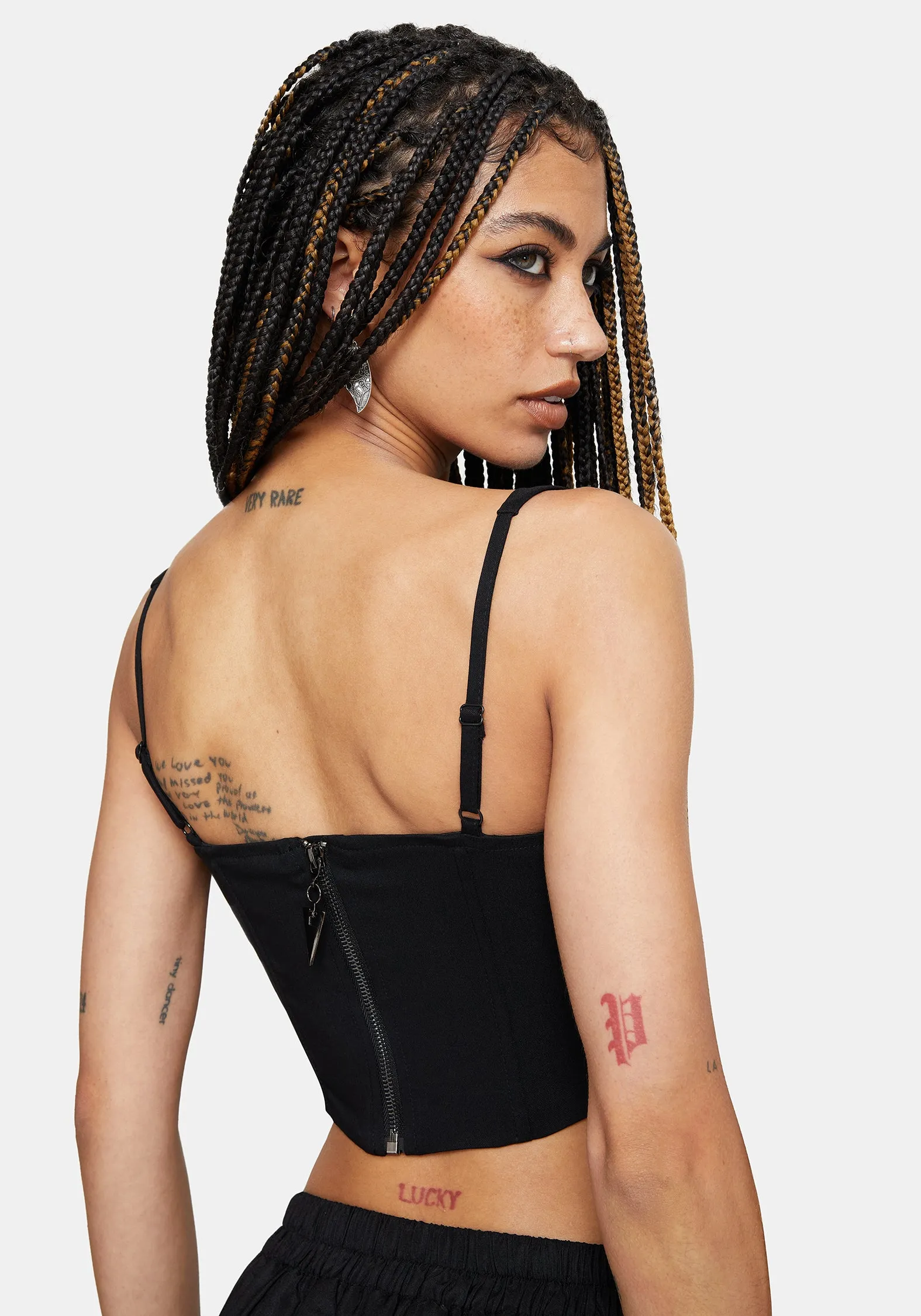 Miranda Lace Up Corset Top sold by Disturbia product image thumbnail 3