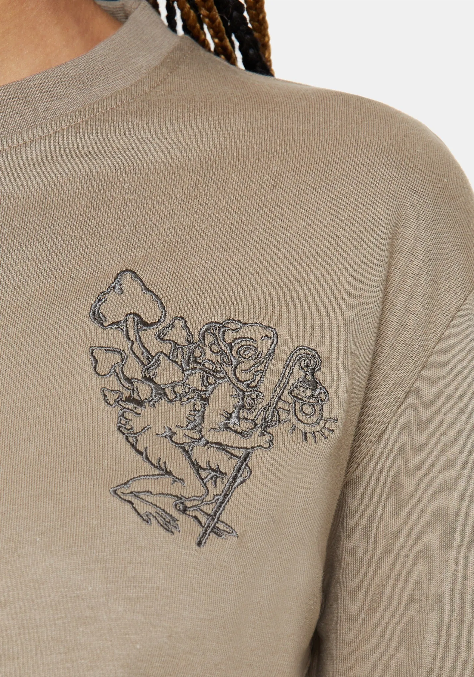 Hexborn Baba Yaga Embroidered Long Sleeve Pyjama Tee sold by Disturbia product image thumbnail 2