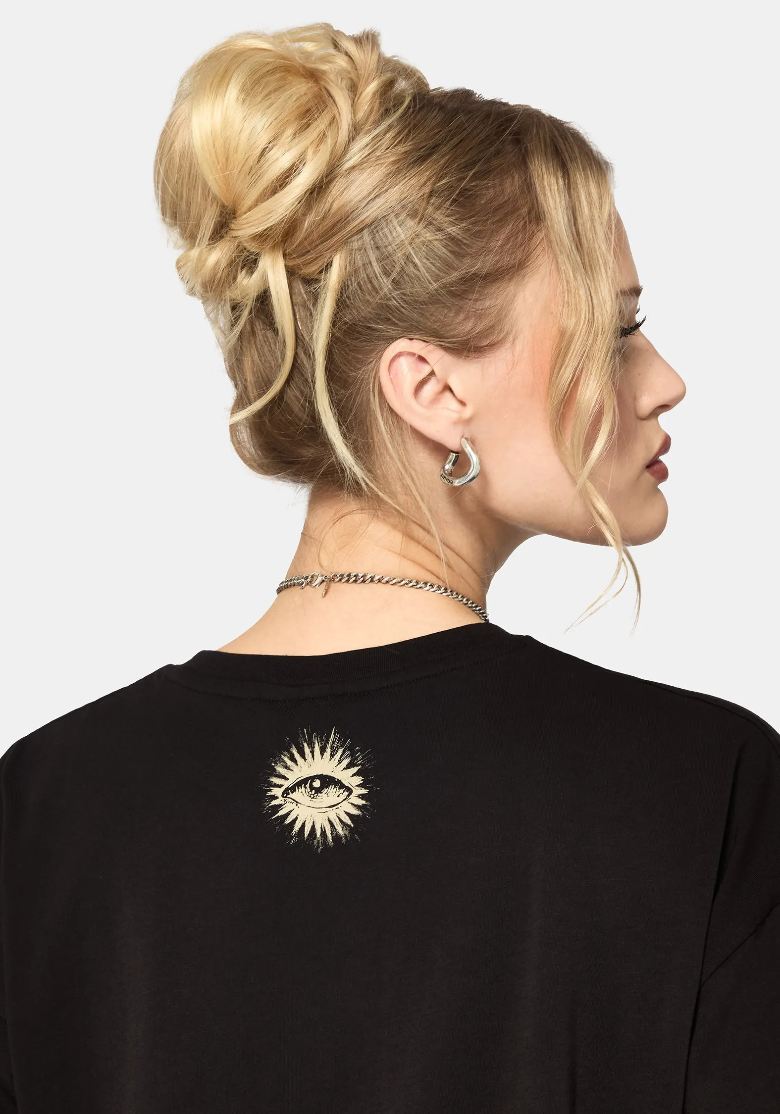 Elise Zodiac Celestial Print Oversized T-Shirt sold by Disturbia product image thumbnail 5