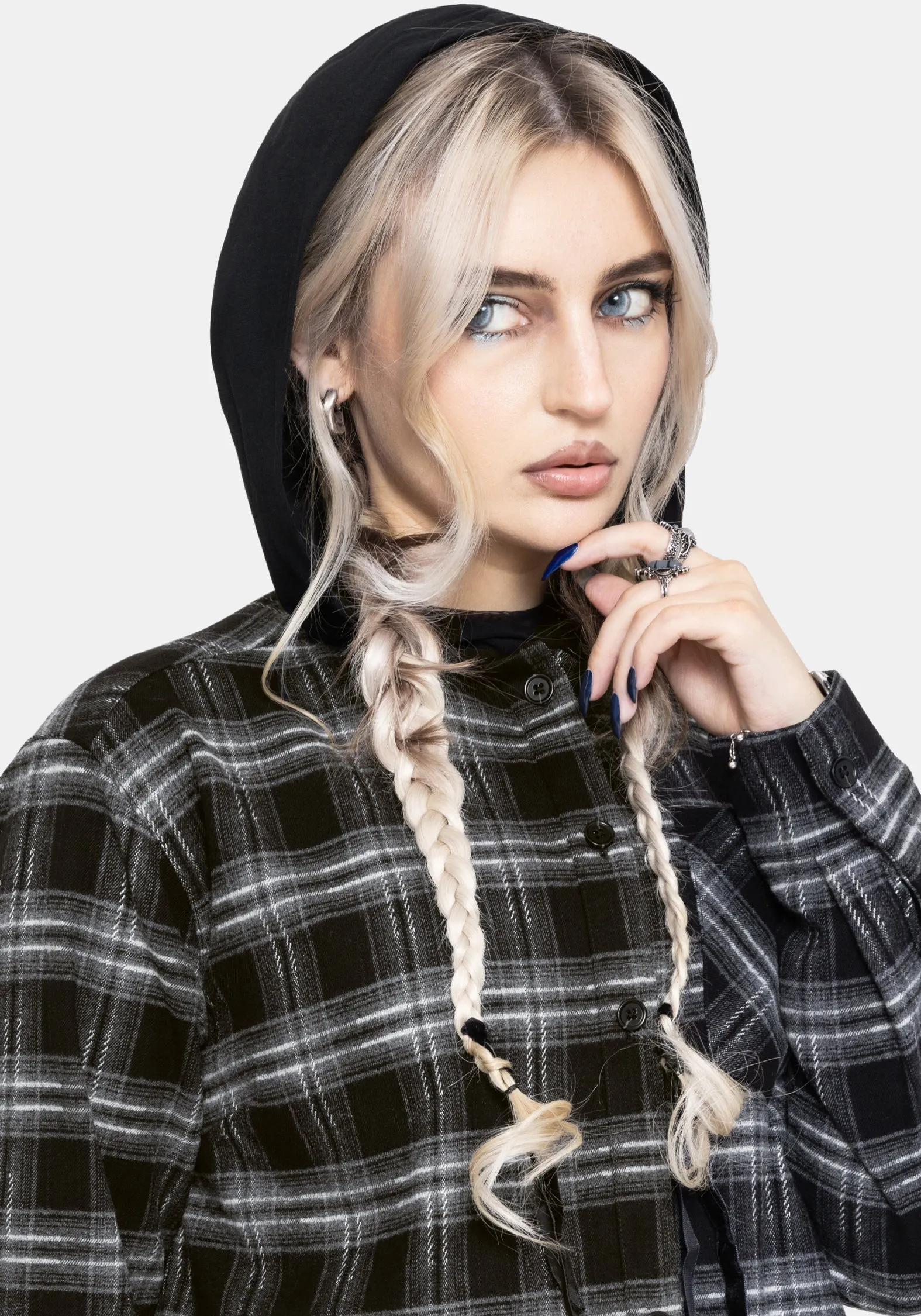 Lochan Dropped Shoulder Check Shirt sold by Disturbia product image thumbnail 5