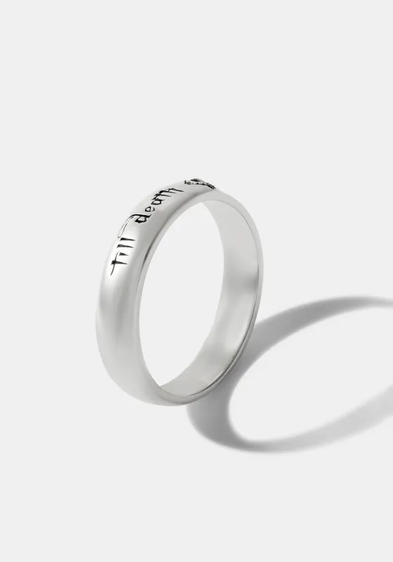 Till Death Sterling Silver Band - 4.8mm sold by Disturbia