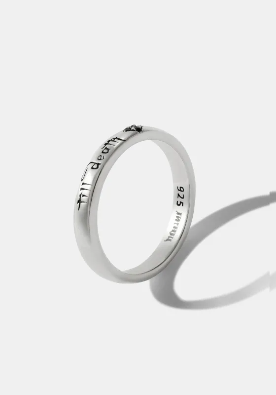 Till Death Sterling Silver Band - 3mm sold by Disturbia