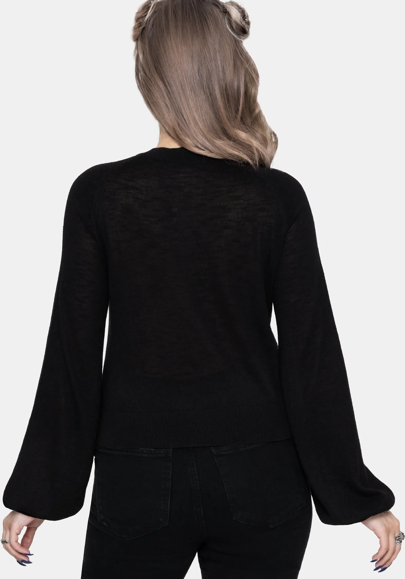 Abellona Lightweight Fine Embroidered Knit Cardigan sold by Disturbia product image thumbnail 3