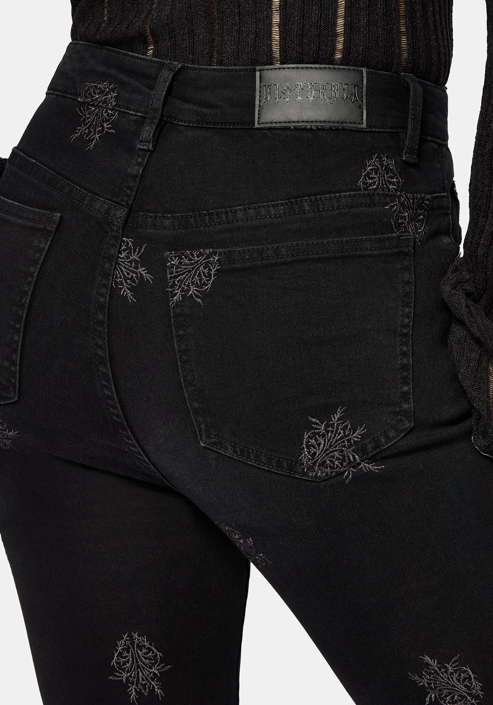 Selin Embroidered Denim Skinny Jean sold by Disturbia product image thumbnail 2