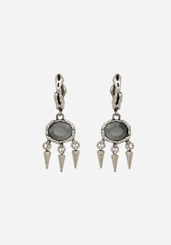 Threx Spike Drop Hoop Earrings made by Disturbia