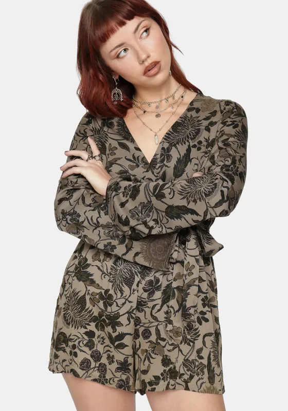 Herla Bhatik Floral Print Playsuit made by Disturbia