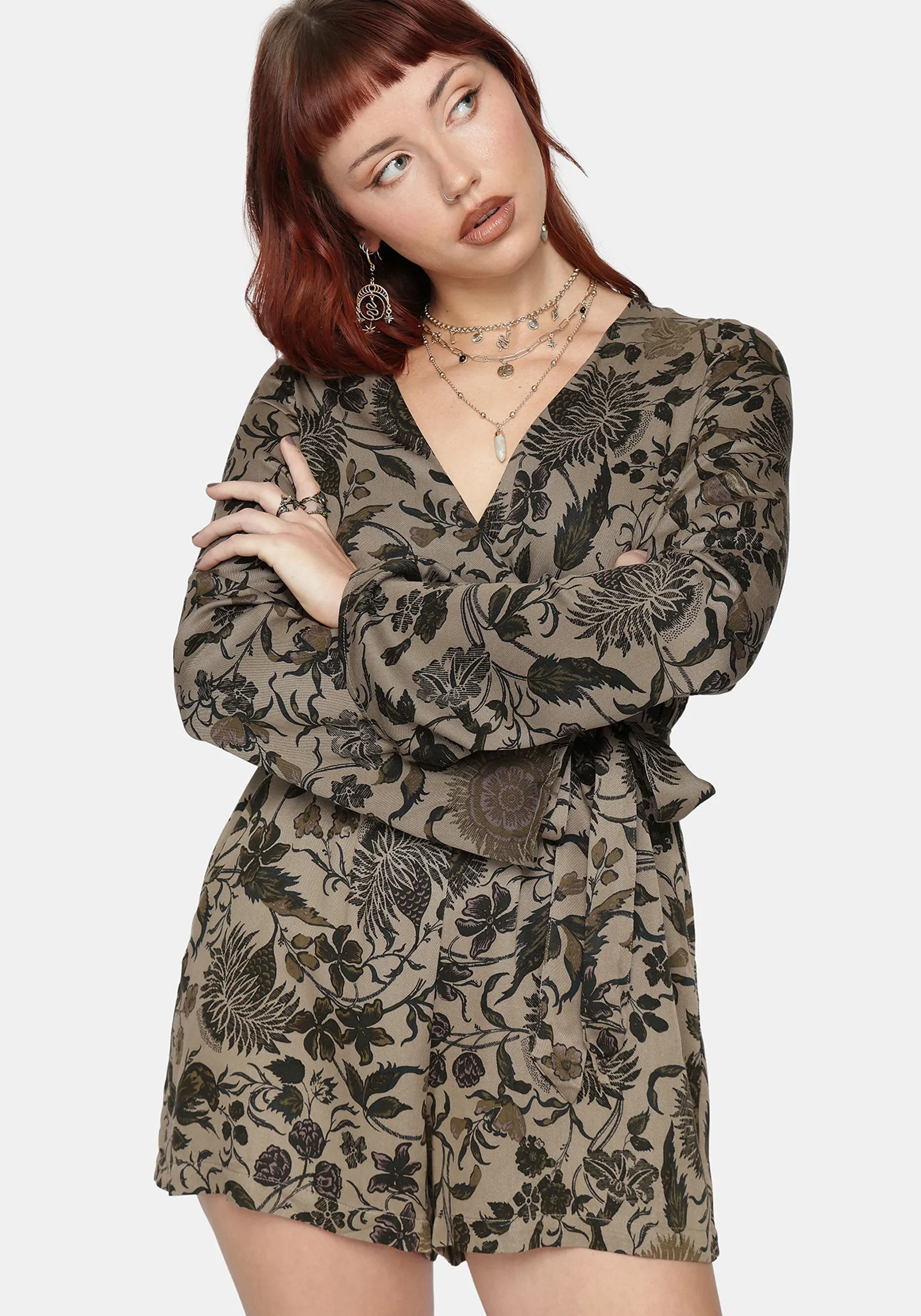 Herla Bhatik Floral Print Playsuit sold by Disturbia
