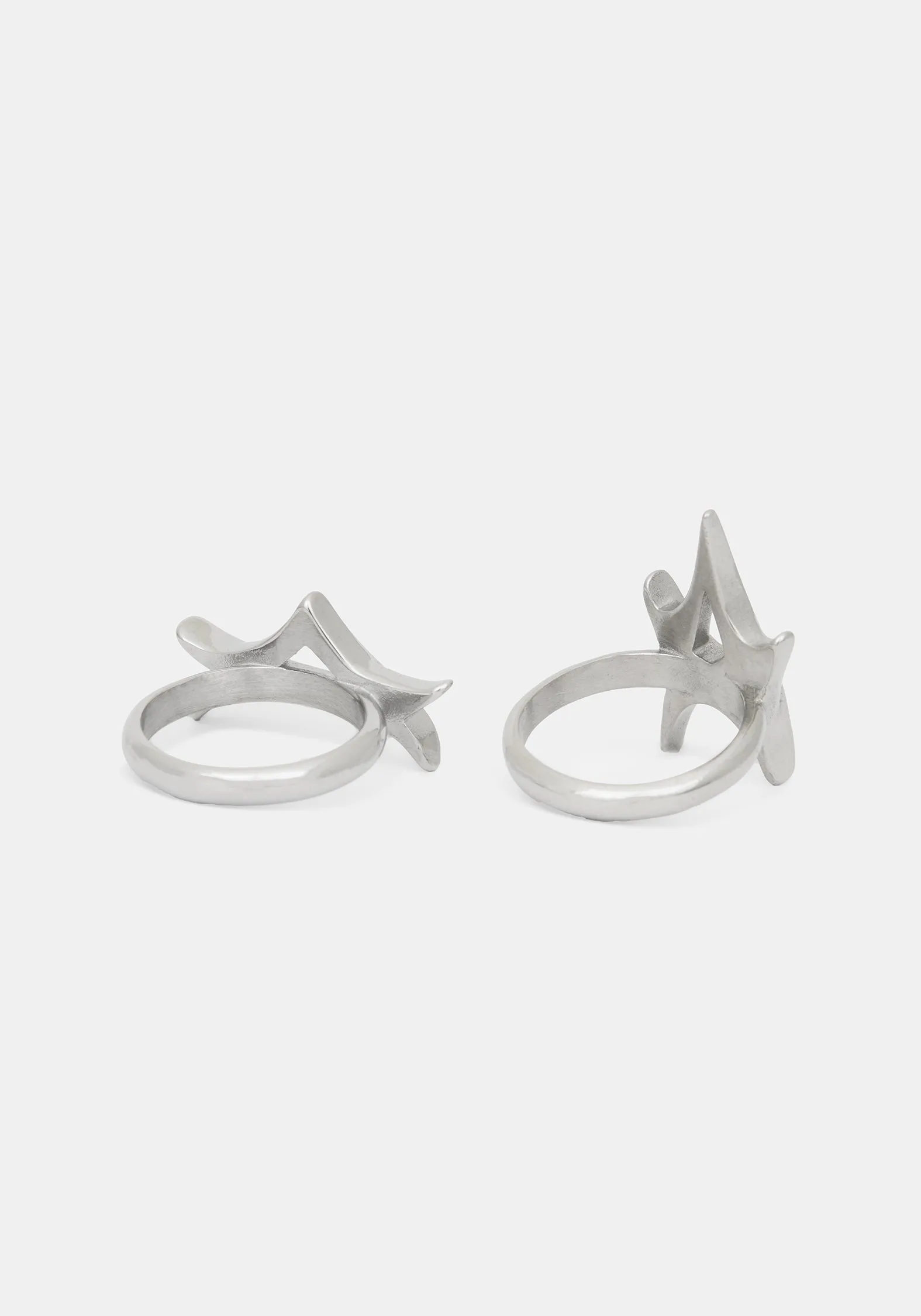 Crixel Spike Stainless Steel Rings Set of 2 sold by Disturbia product image thumbnail 5