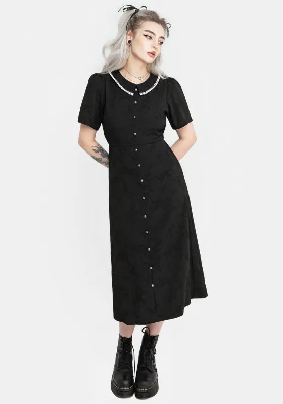Medea Button Front Collared Midi Dress sold by Disturbia