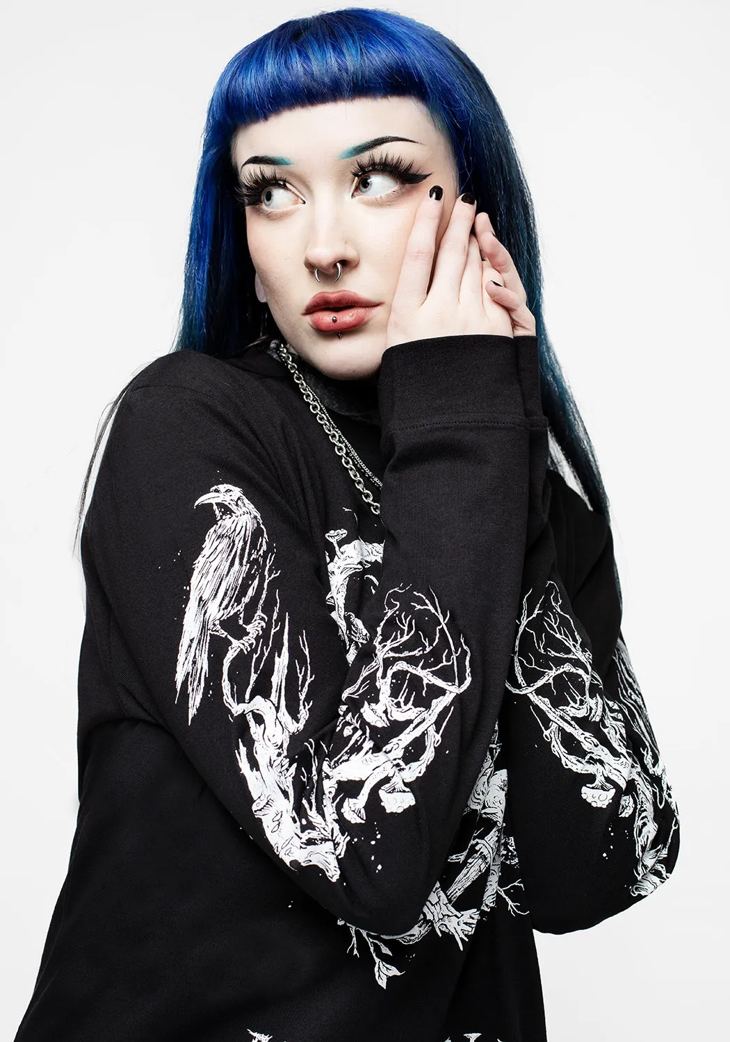Calavera Unisex Long Sleeve T-shirt sold by Disturbia product image thumbnail 2