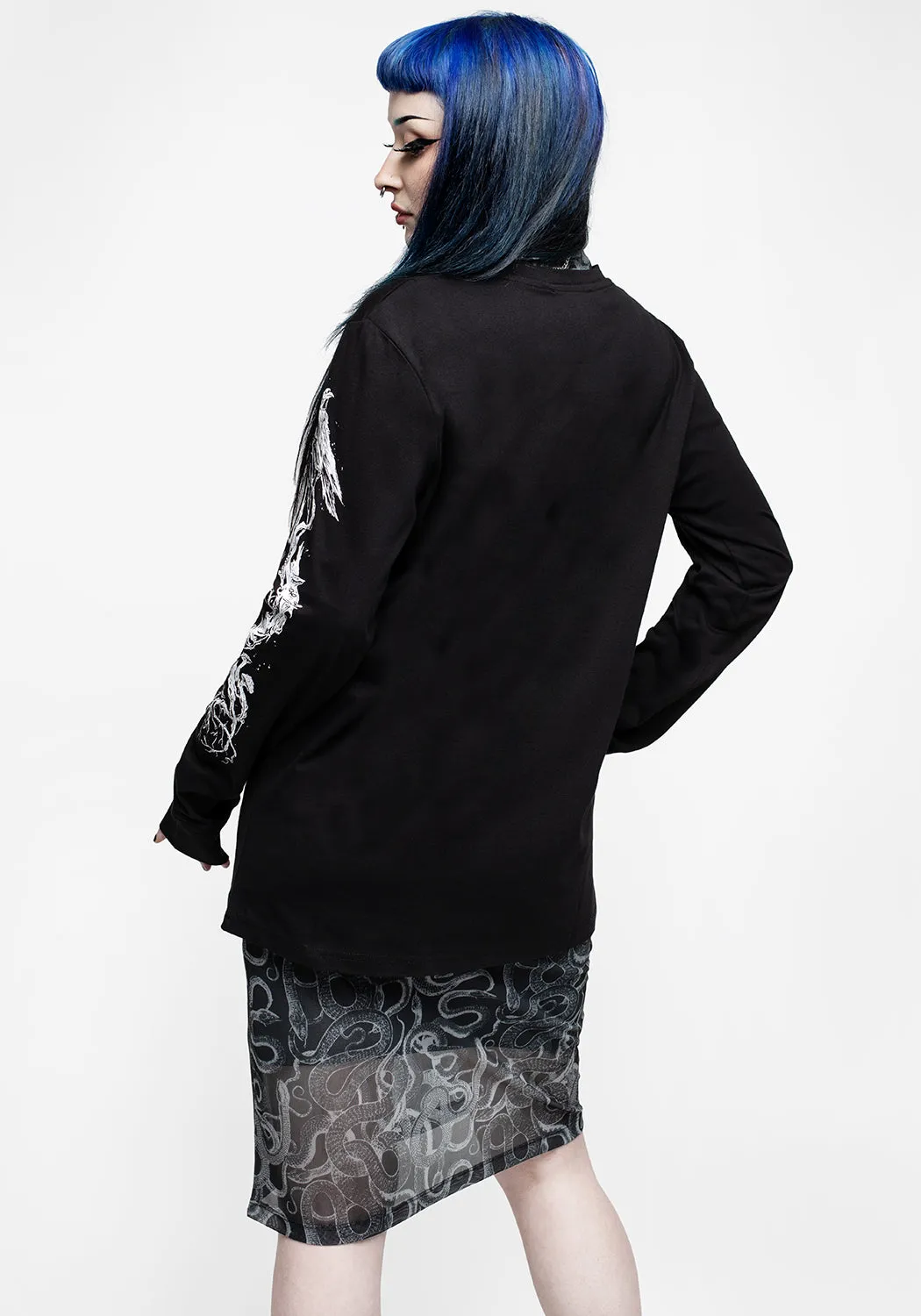 Calavera Unisex Long Sleeve T-shirt sold by Disturbia product image thumbnail 3