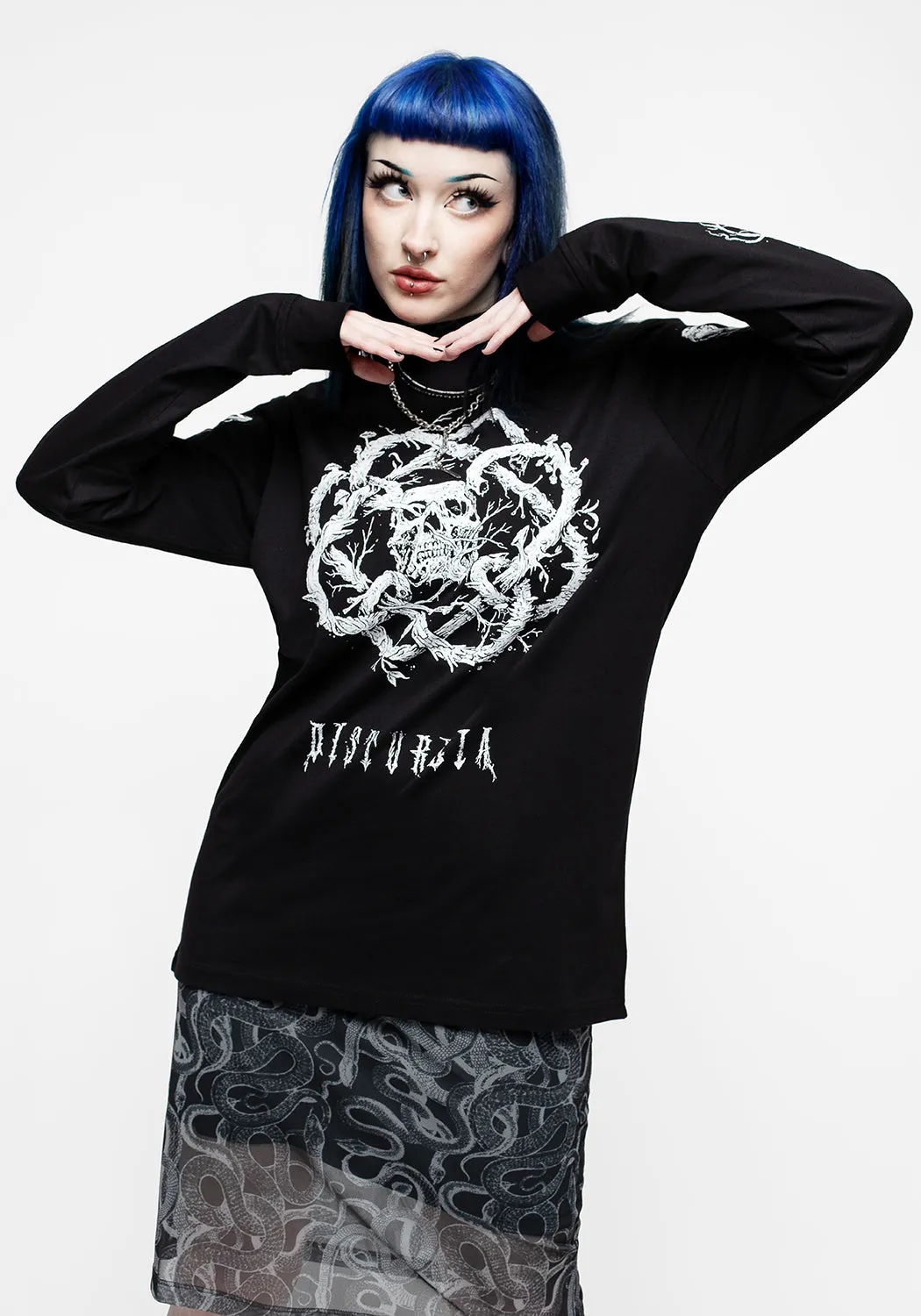 Calavera Unisex Long Sleeve T-shirt sold by Disturbia product image thumbnail 5