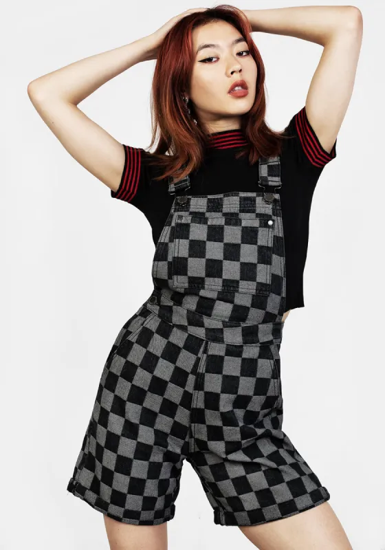 KERB DENIM SHORT DUNGAREES sold by Disturbia