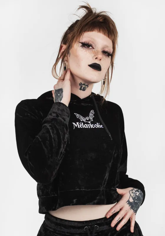 Noughty Crop Velour Hoody sold by Disturbia