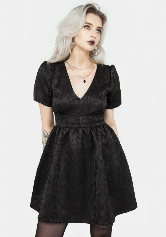 Fracture V-Neck Mini Dress sold by Disturbia