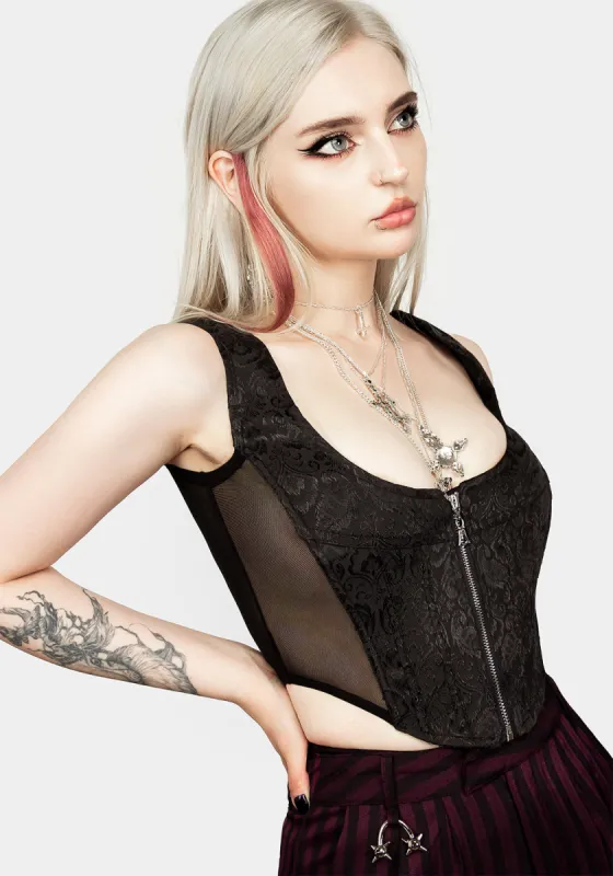 Intoxicate Jacquard Corset sold by Disturbia