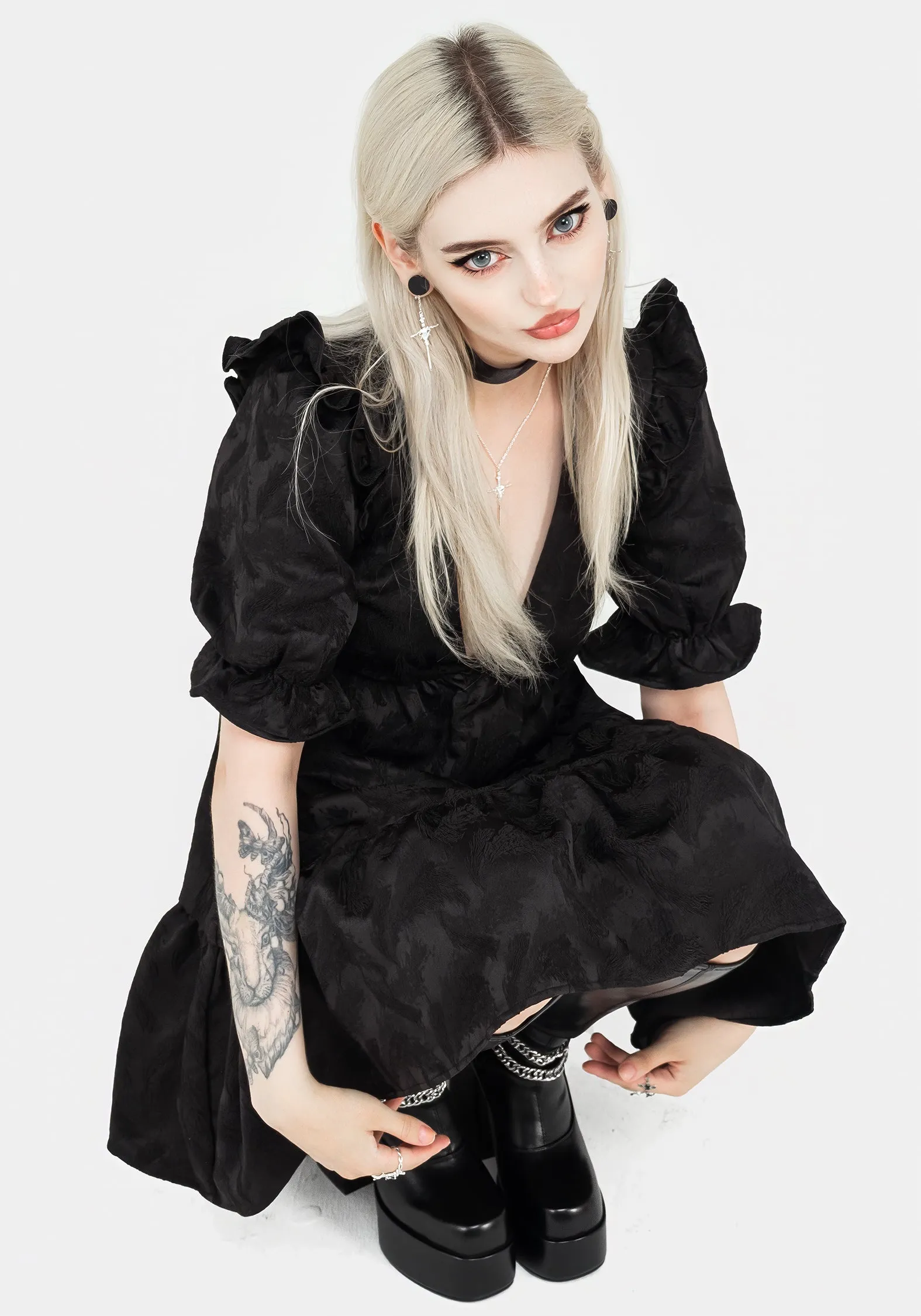 Violenta Mini Smock Dress sold by Disturbia product image thumbnail 4