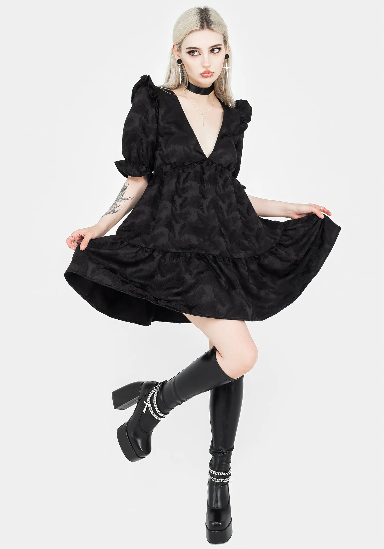 Violenta Mini Smock Dress sold by Disturbia product image thumbnail 5
