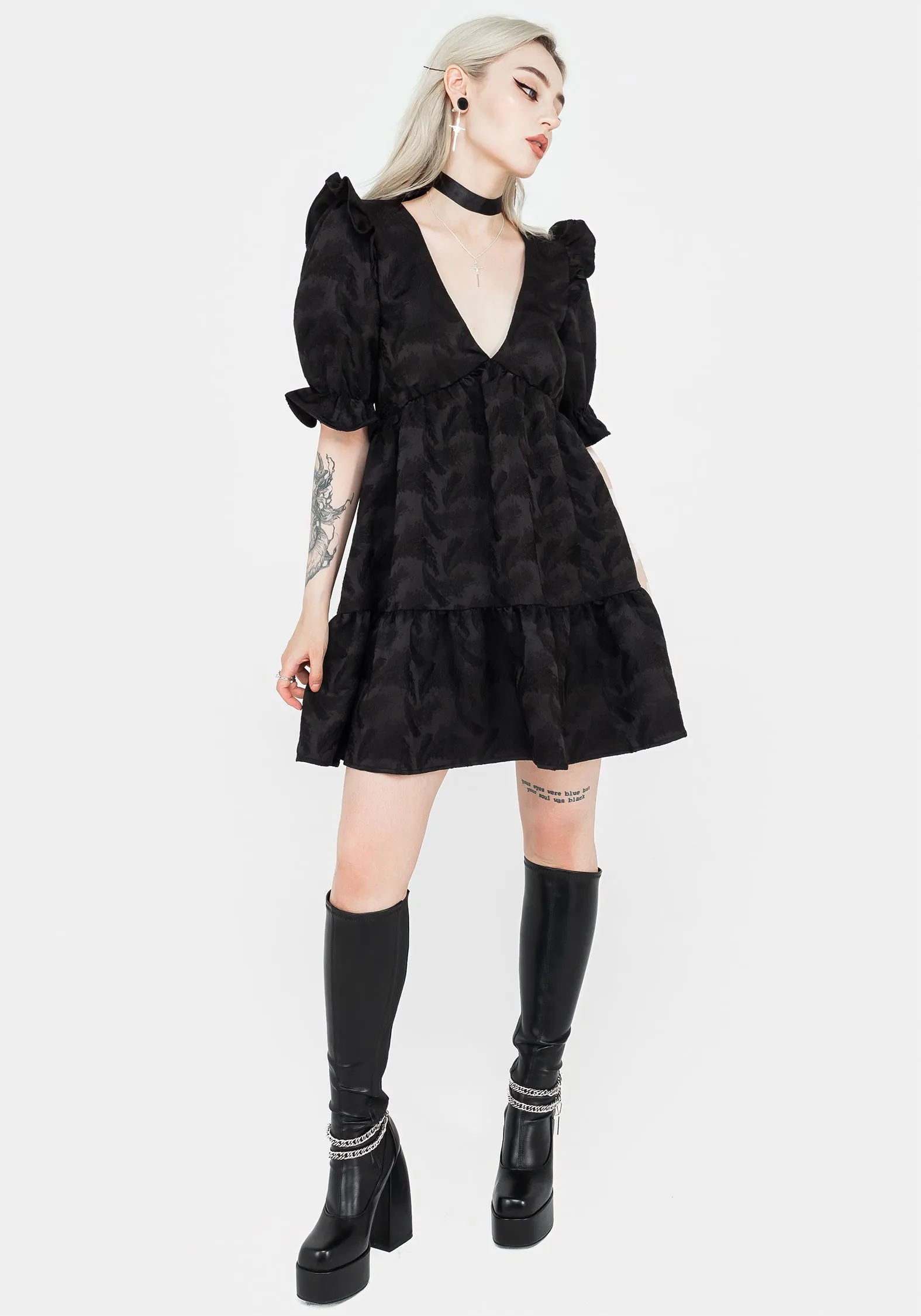 Violenta Mini Smock Dress sold by Disturbia