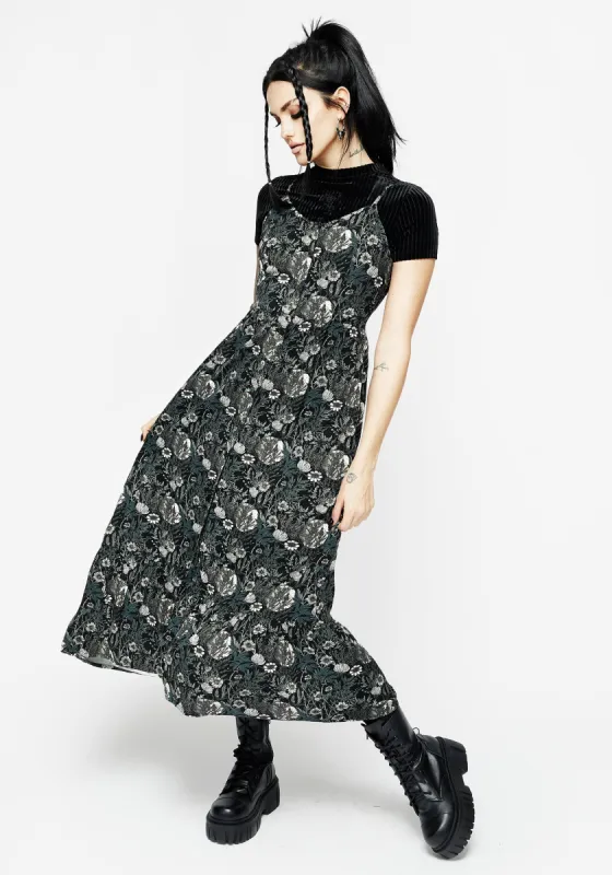 Nightbloom Button Up Midaxi Cami Dress sold by Disturbia