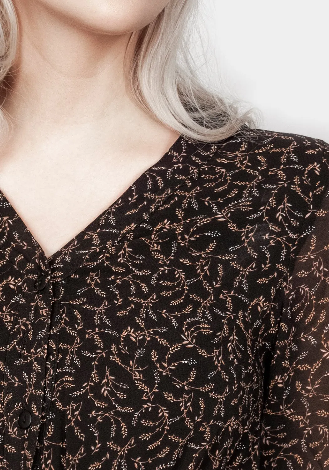 Delphinium Button Up Midi Dress sold by Disturbia product image thumbnail 5