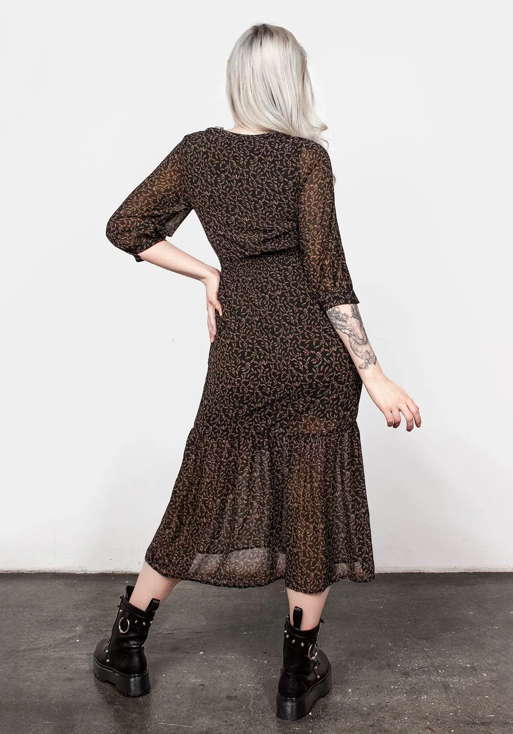 Delphinium Button Up Midi Dress sold by Disturbia product image thumbnail 4