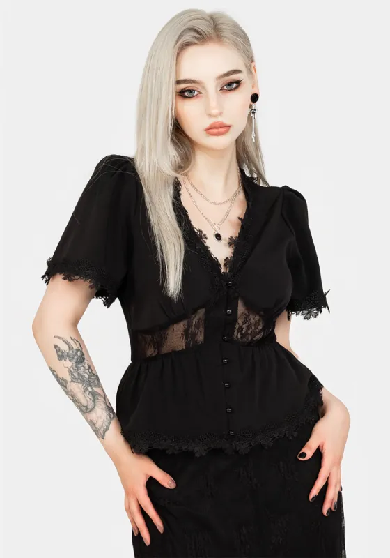 Torment Angel Sleeve Top sold by Disturbia