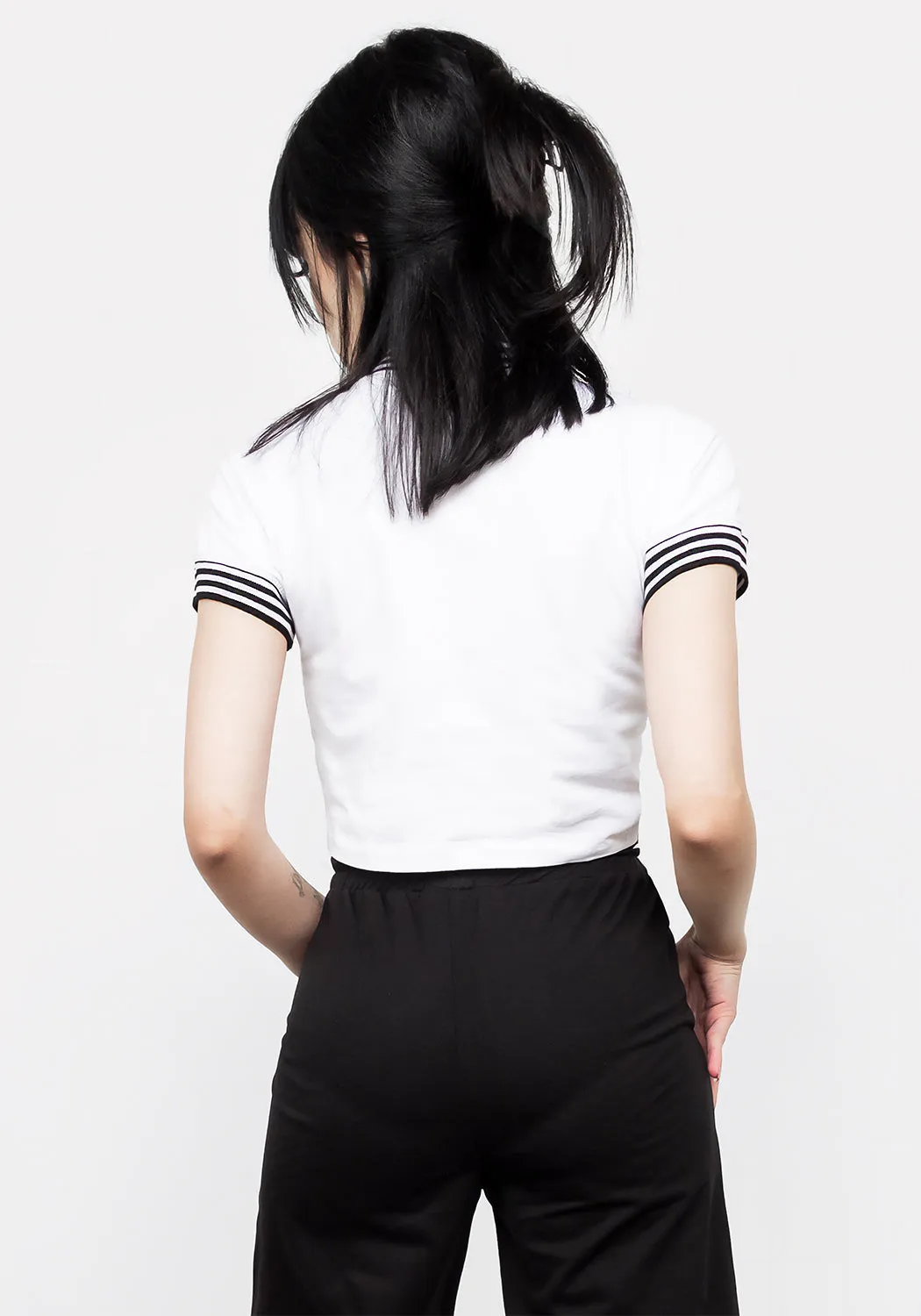 Monica White Crop Tee sold by Disturbia product image thumbnail 4
