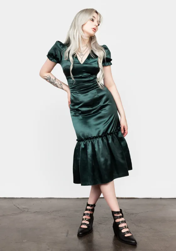 MOSS MIDI TIER DRESS sold by Disturbia
