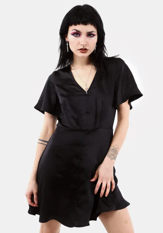 DAMOZEL FIT AND FLARE V NECK MINI DRESS sold by Disturbia