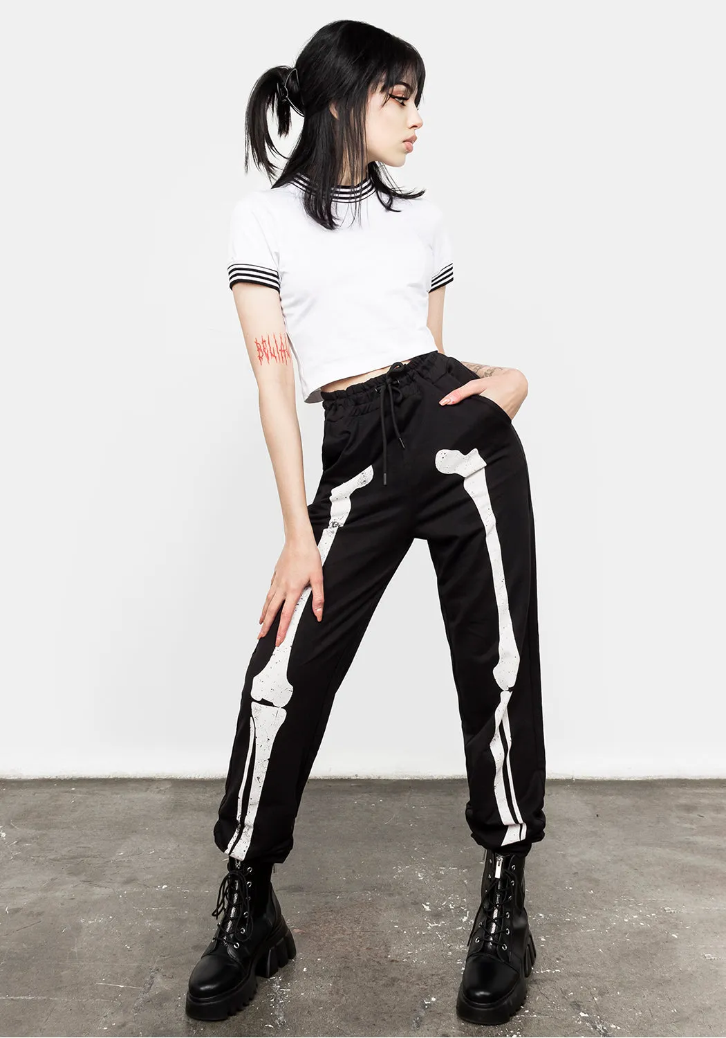Skeletus Joggers sold by Disturbia product image thumbnail 2